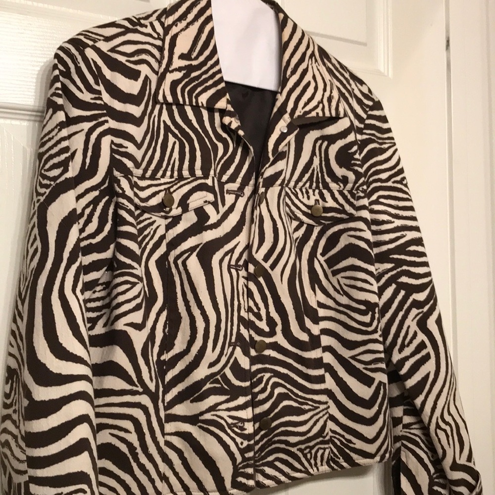 Woman’s Brown Zebra Print Jacket